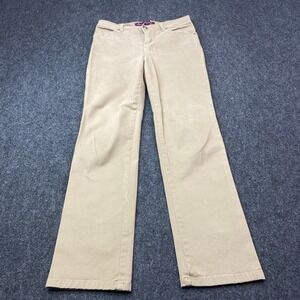 Gloria Vanderbilt Amanda Pants Women 4P Tan Khaki Straight Leg Stretch Classic